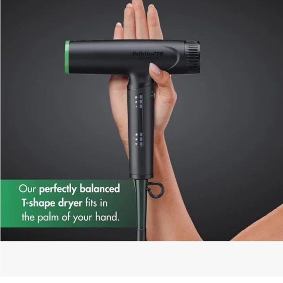BaBylissPRO Black and Green Hair Dryer - Picture 3 of 5